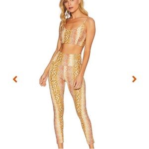 Beach Riot Gold Snakeskin Leggings